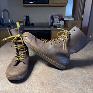 Dr. Martens Size 9 Brown Tehani Leather Boots Lace Up
